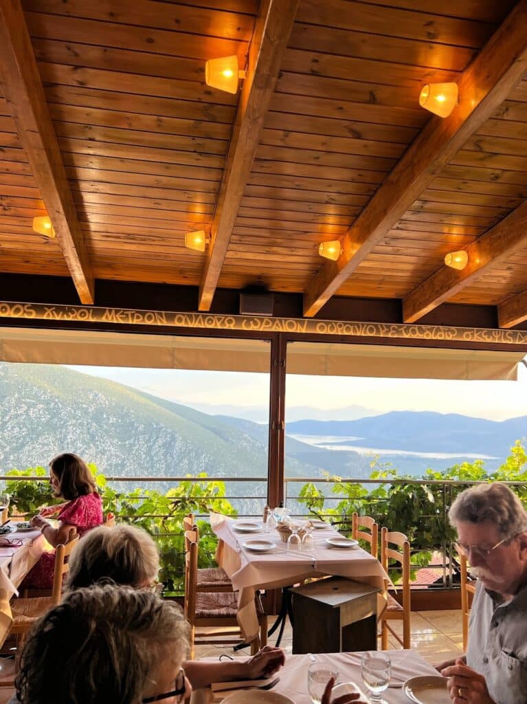Views from the restaurant Taverna Vakhos