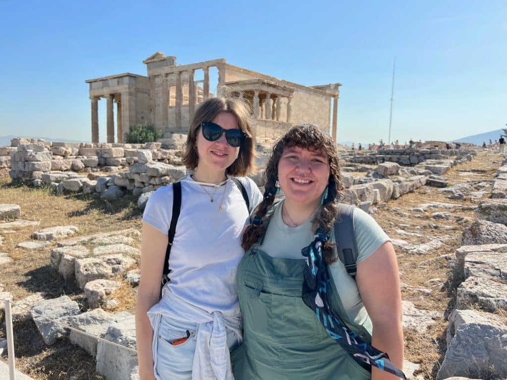 Anna and Mia at the Acropolis