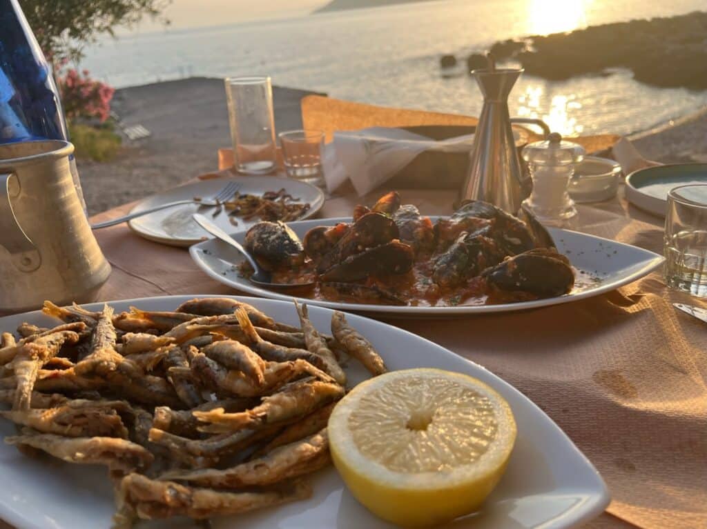 dinner by the water