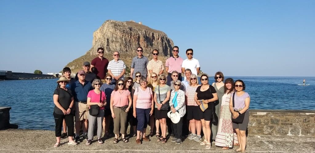 The tour group at Monemvasia