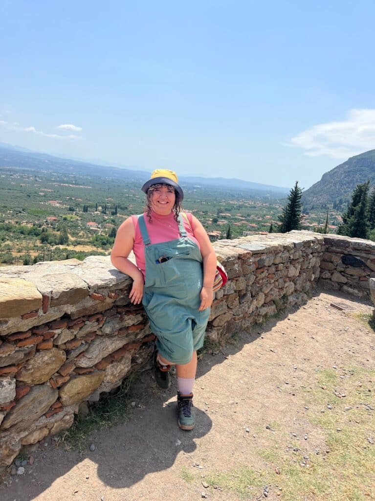 Mia exploring Mystras