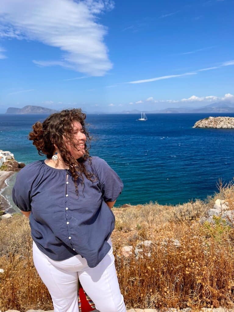 Walking to the beach on Hydra